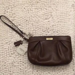 NWT Brown Coach wristlet